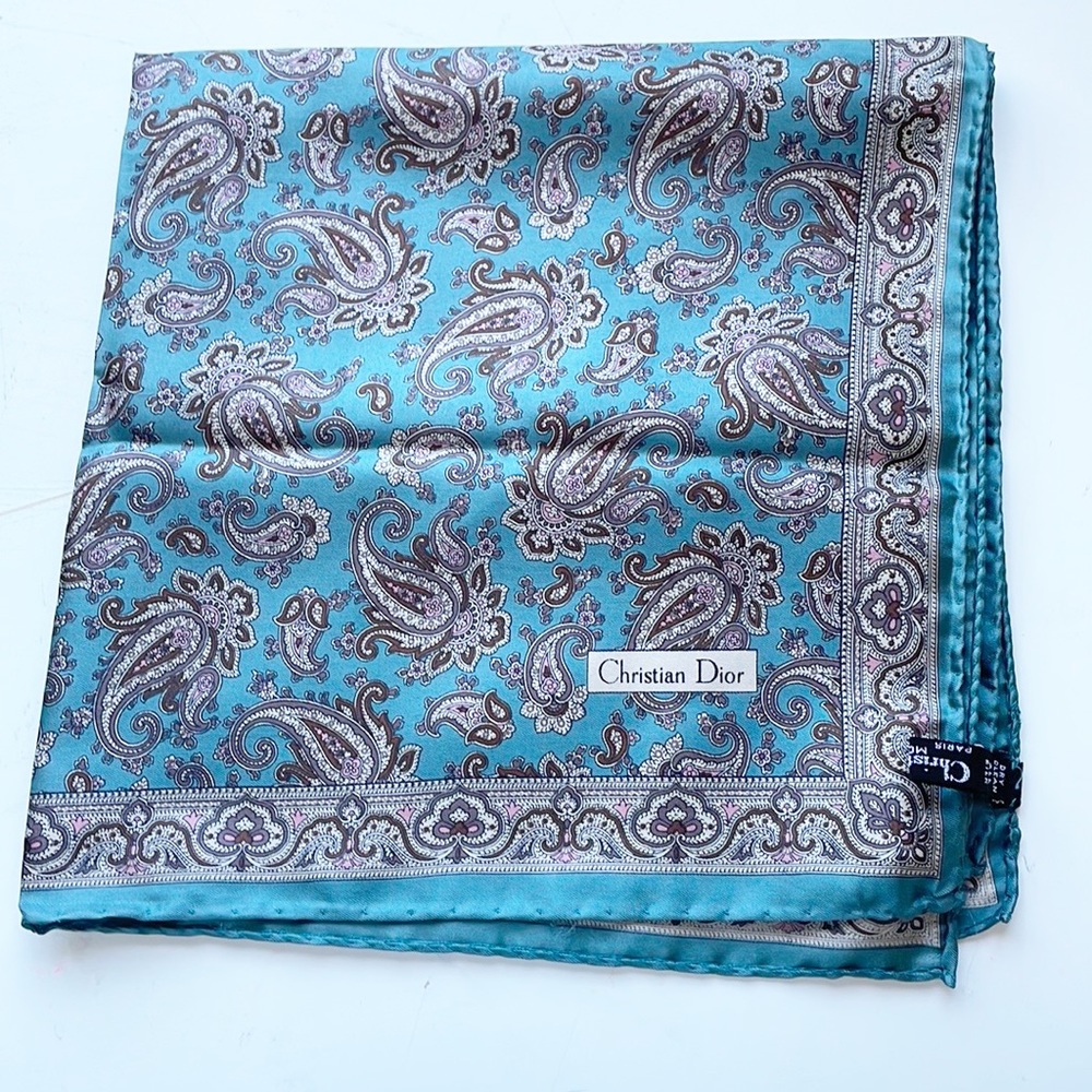 Christian Dior Silk Handkerchief Made In Italy - Picture 2 of 14